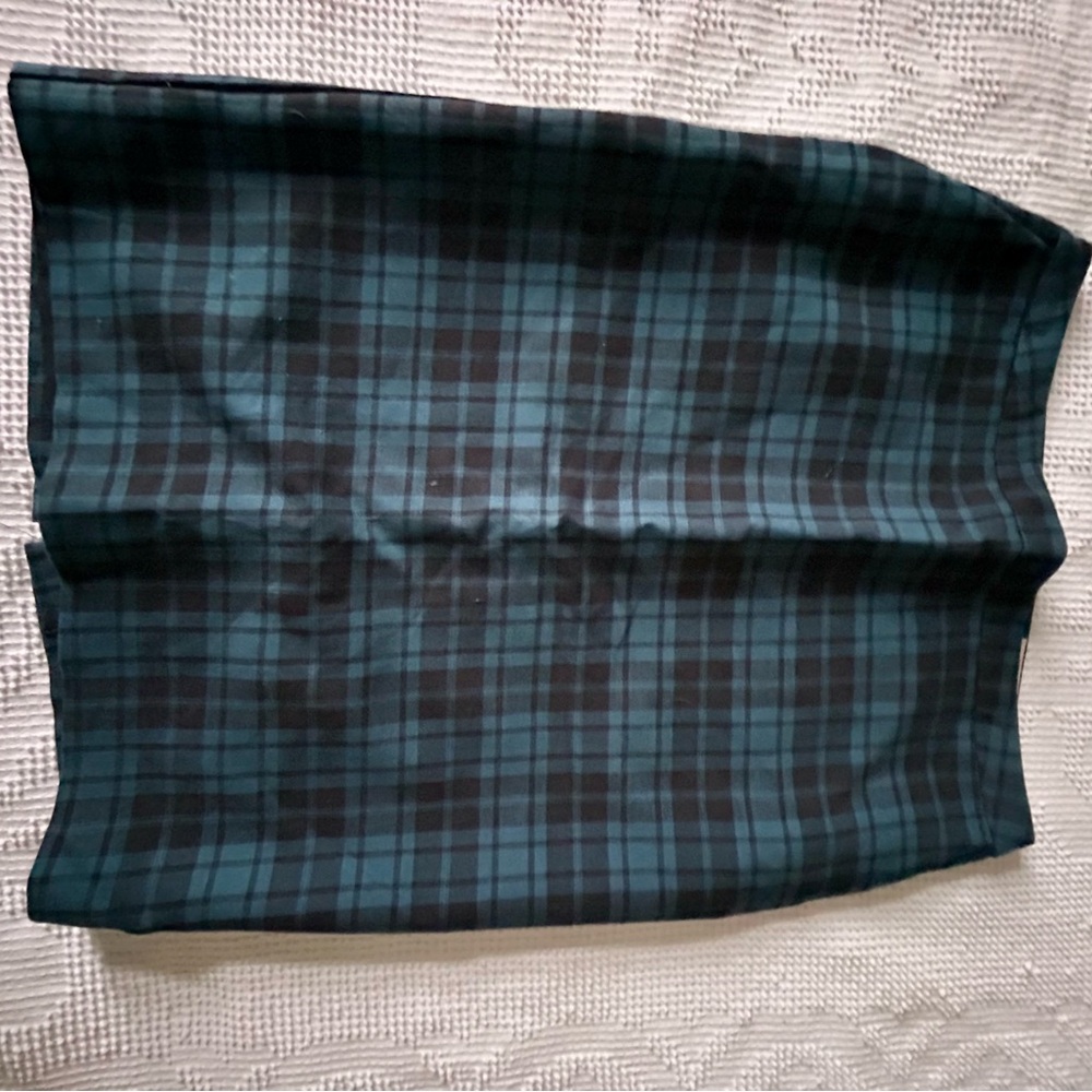 Merona Stretch Plaid Skirt in Blue and Black